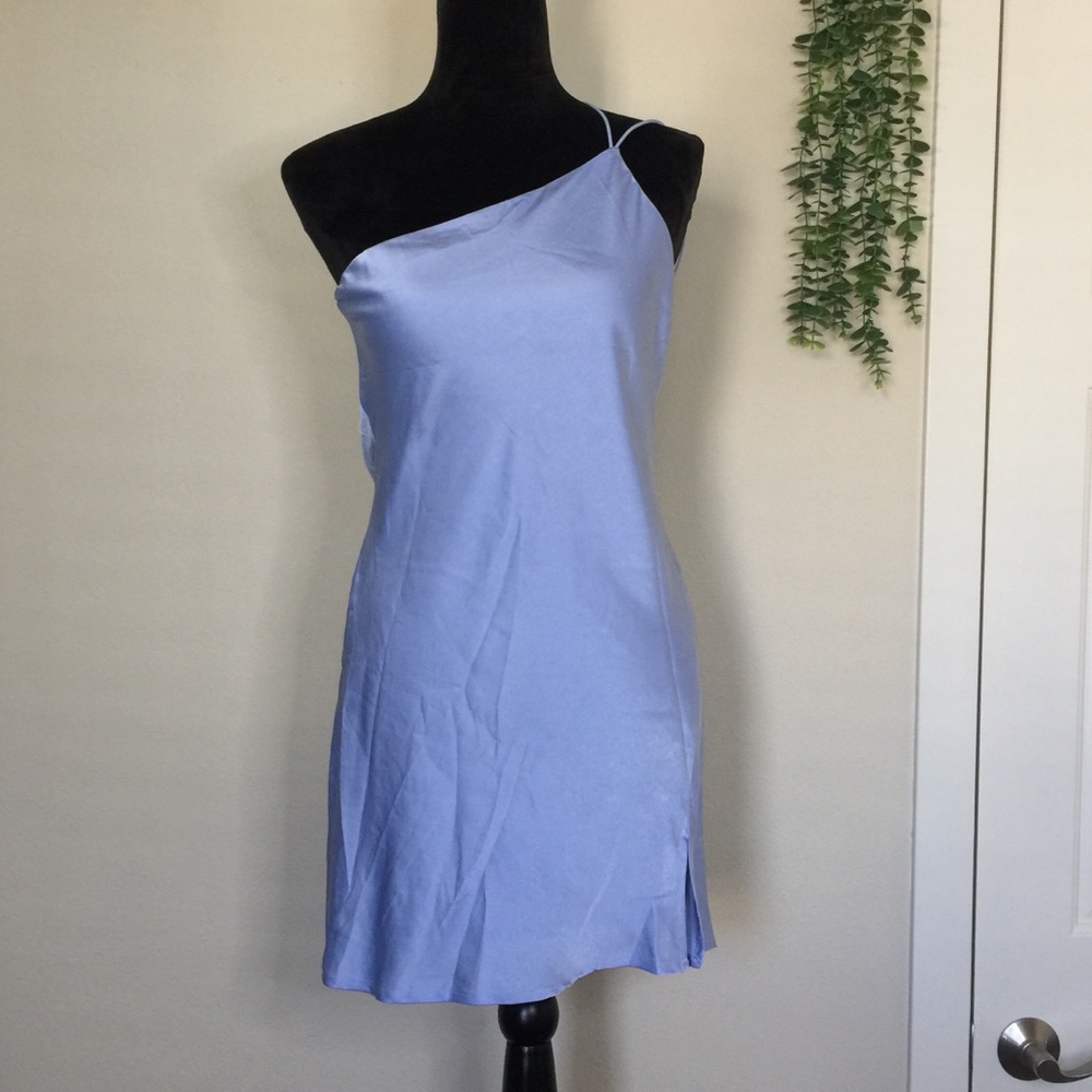 Chic Blue One-Shoulder Dress